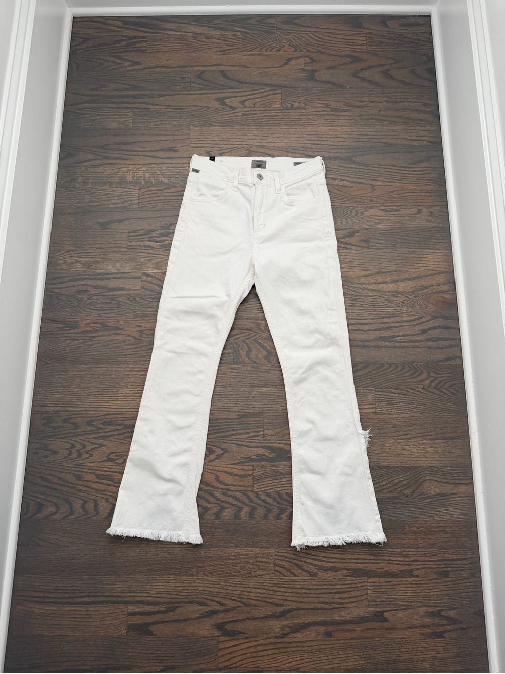 Citizens of Humanity Drew Fray White Jeans